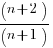 (n+2)/(n+1)