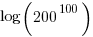 log(200^100)