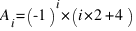 A_i= (-1)^i * (i*2+4)