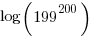 log(199^200)